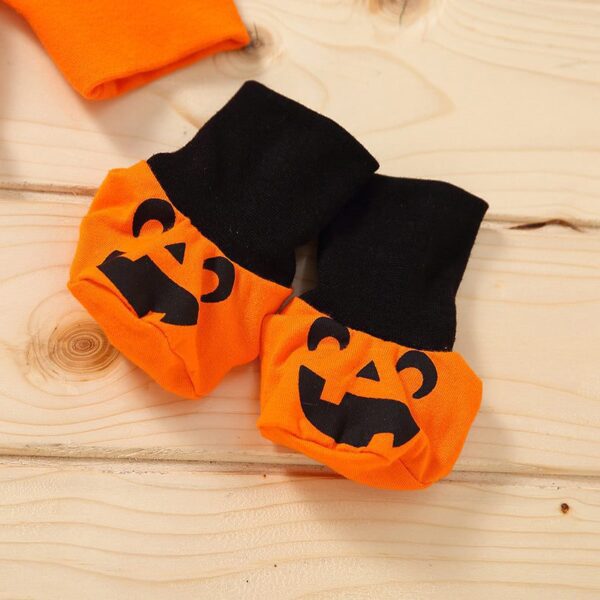 Halloween 3PCS Pumpkin Printing Bodysuits JuniorHaul