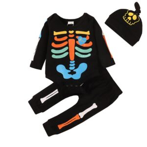 Halloween 3pcs Skull Romper JuniorHaul