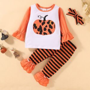 6-12M Halloween 3pcs Top Pant Headwear Outfit JuniorHaul