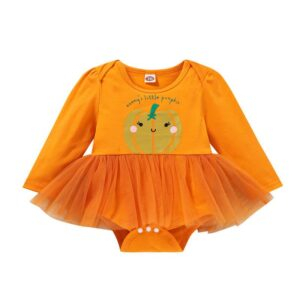 Halloween Pumpkin Baby Girls Dress One-Piece JuniorHaul