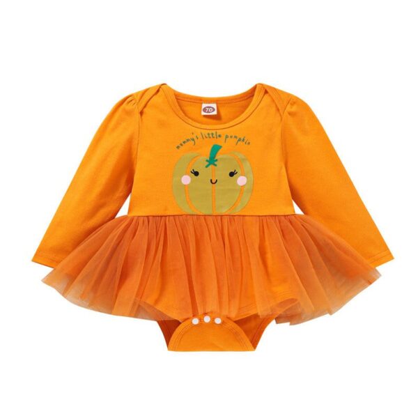 Halloween Pumpkin Baby Girls Dress One-Piece JuniorHaul