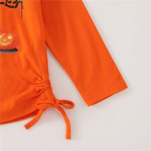 Halloween Long Sleeve Pumpkin printed Top Bell-Bottoms JuniorHaul