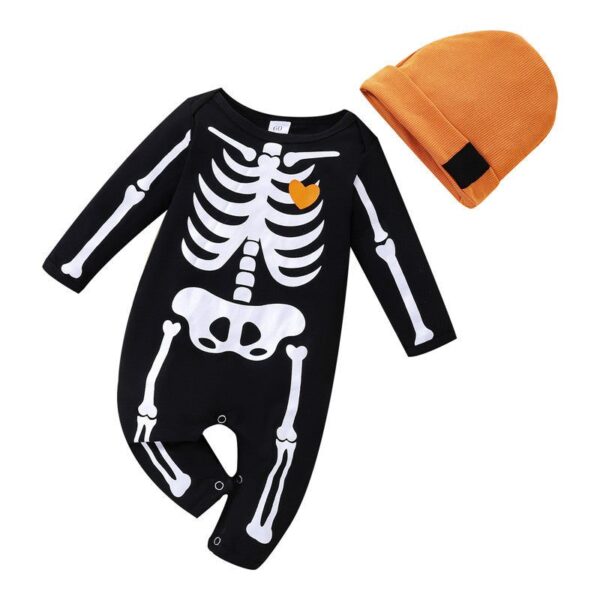 Halloween Lovely Skull Printing Outfit JuniorHaul