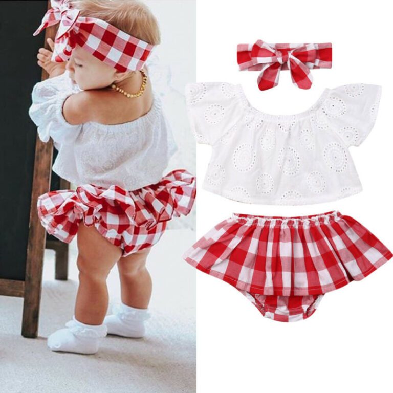 Buy 3 pcs Baby Girl Outfit Romper - Junior Haul