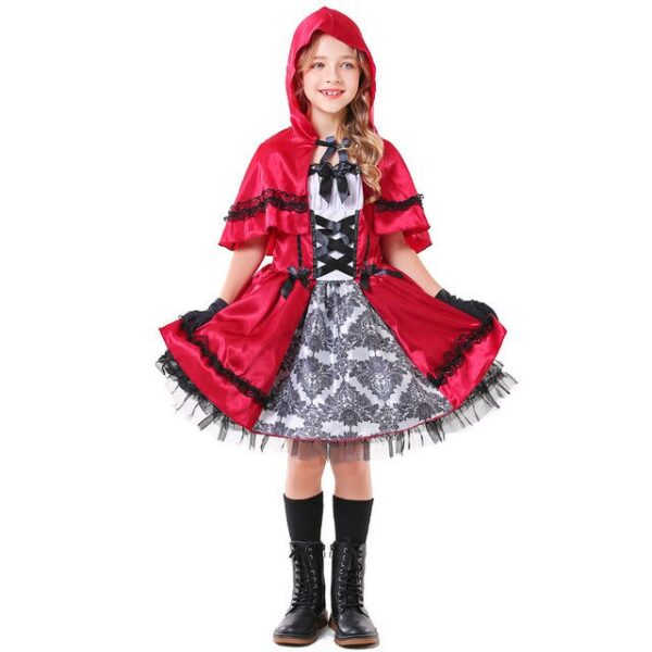 S Little Red Riding Hood Children Halloween Cosplay Costume JuniorHaul