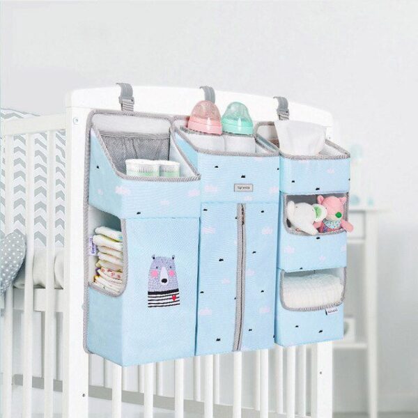 Blue L Baby Crib Hanging Essentials Bedding Bag JuniorHaul