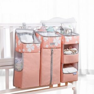 Clover pink L Baby Crib Hanging Essentials Bedding Bag JuniorHaul