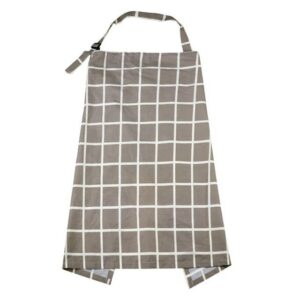 Gray plaid Baby Breastfeeding Nursing Covers JuniorHaul
