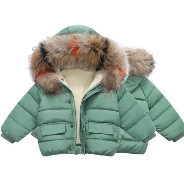 Light Green / 9-12M Fur-Face Children Jacket JuniorHaul
