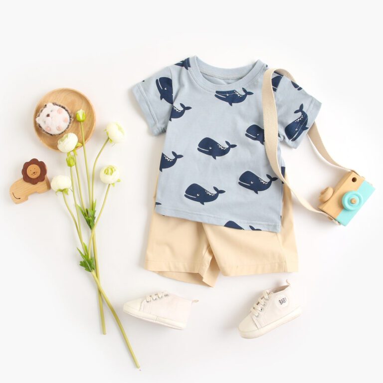 Blue / 2-3T Cartoon Boys Summer Clothing Set JuniorHaul