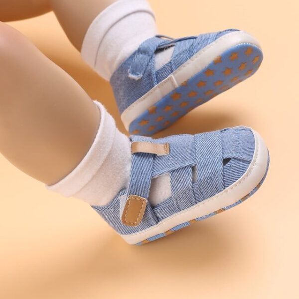B202 Blue / 7-12 Months Newborn Baby Boys Shoes JuniorHaul