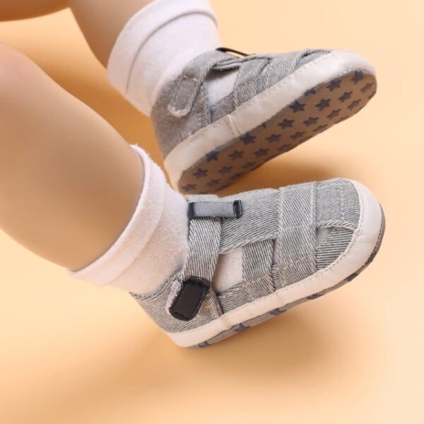 B202 Grey / 7-12 Months Newborn Baby Boys Shoes JuniorHaul