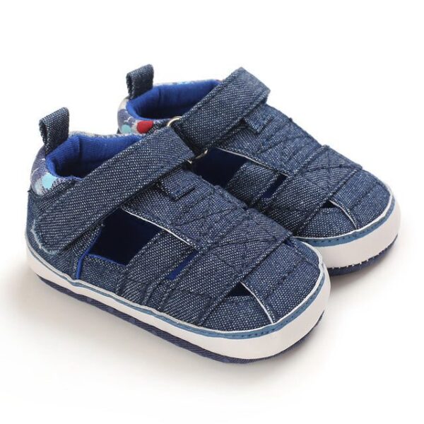 B244 Blue / 0-6 Months Newborn Baby Boys Shoes JuniorHaul