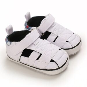 B244 White / 0-6 Months Newborn Baby Boys Shoes JuniorHaul
