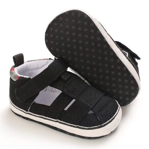B244 Black / 0-6 Months Newborn Baby Boys Shoes JuniorHaul