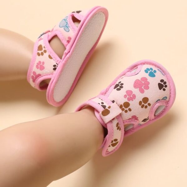 B272 Pink footprints / 0-6 Months Newborn Baby Boys Fashion Shoes JuniorHaul