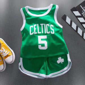 Green Celtics 5 / 11-12T(160cm) Basketball Sleeveless Summer Suit JuniorHaul