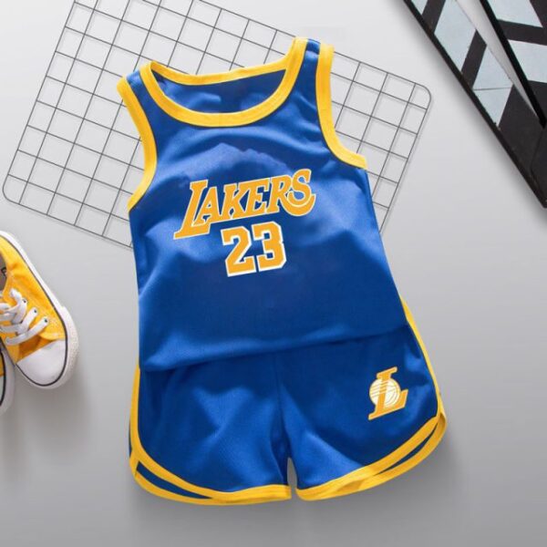 Blue Lakers 23 / 11-12T(160cm) Basketball Sleeveless Summer Suit JuniorHaul