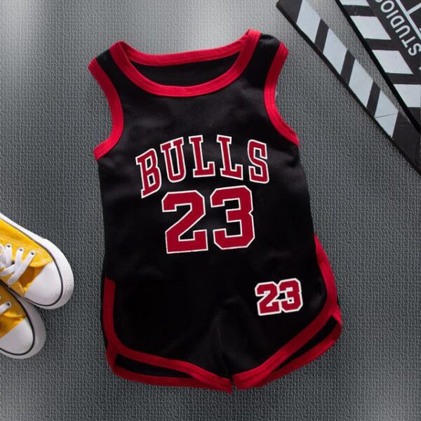 Black Bulls 23 / 11-12T(160cm) Basketball Sleeveless Summer Suit JuniorHaul