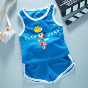 Blue Slam Dunk / 11-12T(160cm) Basketball Sleeveless Summer Suit JuniorHaul