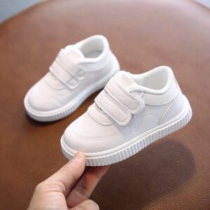 White / 27 ( Inner16.5cm ) Baby Plain Sneakers JuniorHaul