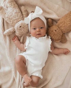 white / 12-18M Newborn Baby Girl Romper JuniorHaul