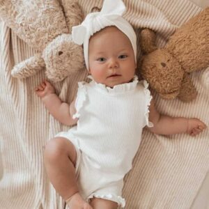 white / 12-18M Newborn Baby Girl Romper JuniorHaul