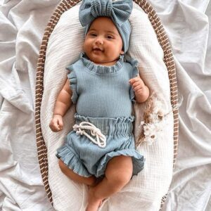 blue / 12-18M Newborn Baby Girl Romper JuniorHaul