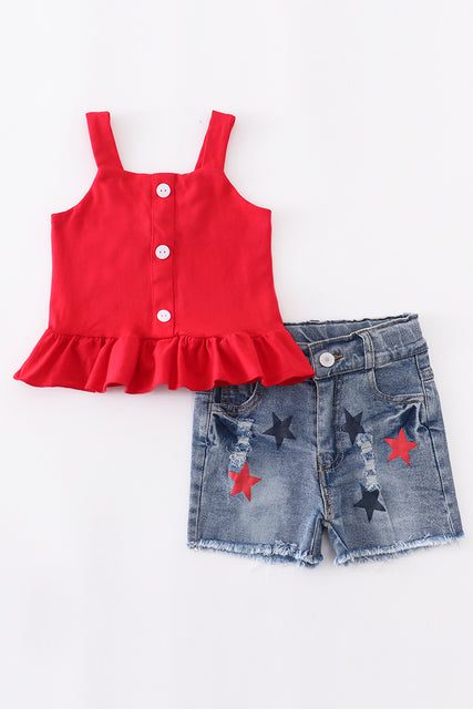 7th / 5T Baby Girls Summer July 4th Clothing Set JuniorHaul