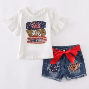 8th / 12m Baby Girls Summer July 4th Clothing Set JuniorHaul
