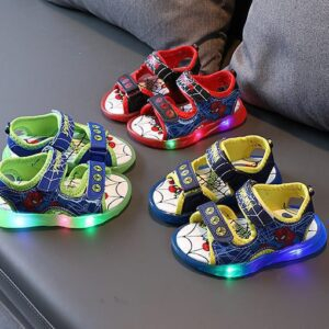 Spiderman Luminous Summer Kids Sandals JuniorHaul