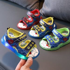 Spiderman Luminous Summer Kids Sandals JuniorHaul