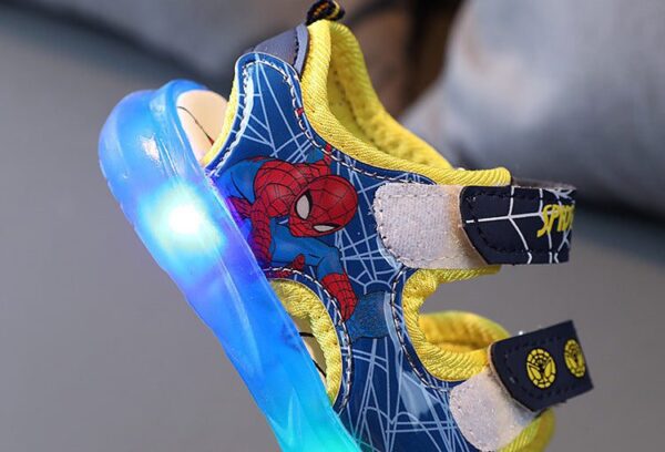 Spiderman Luminous Summer Kids Sandals JuniorHaul