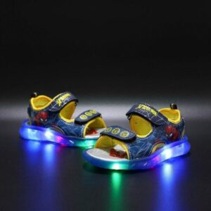 Blue / 30 Spiderman Luminous Summer Kids Sandals JuniorHaul