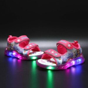 Light red / 30 Spiderman Luminous Summer Kids Sandals JuniorHaul