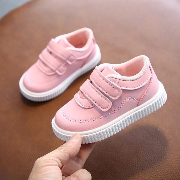 Pink / 27 ( Inner16.5cm ) Baby Plain Sneakers JuniorHaul