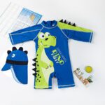 YM 11 Swim Suits / L (8) Tunoluker Baby Boys Swimsuit One Piece Toddlers Zipper Bathing Suit Swimwear with Hat Rash Guard Surfing Suit JuniorHaul