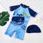 YM 12 Swim Suits / 2XL (12) Tunoluker Baby Boys Swimsuit One Piece Toddlers Zipper Bathing Suit Swimwear with Hat Rash Guard Surfing Suit JuniorHaul