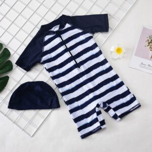 YM 13 Swim Suits / L (8) Tunoluker Baby Boys Swimsuit One Piece Toddlers Zipper Bathing Suit Swimwear with Hat Rash Guard Surfing Suit JuniorHaul
