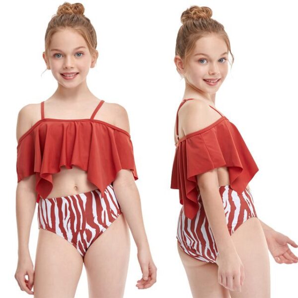 9th / 164 (12-14T) Rosiika Girls Kids Swimsuit Two Pieces Bikini Set JuniorHaul