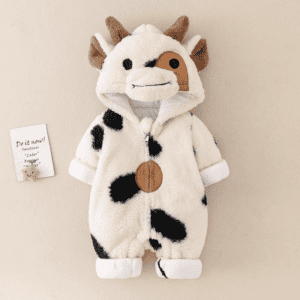 Baby Cow Plush Jumpsuit - Image 3