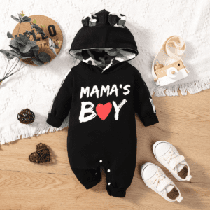 Buy Mama's Boy Fleece Jumpsuit I Baby Hooded Jumpsuit
