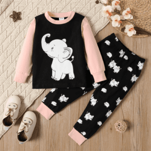 Buy Baby Elephant Printed Tracksuit Set I 2pcs Outfit