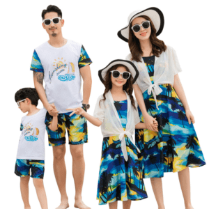 Scorching Sun Print Family Matching Outfit - Image 9