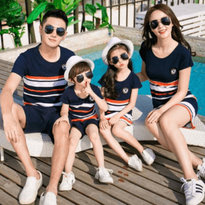 Striped Print Family Matching Set - Summer Outfit - Image 15