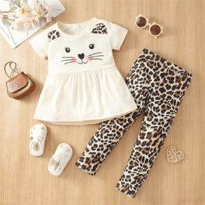 Buy Girls Cat and Leopard Sweatshirt with Pant I 2pcs Set