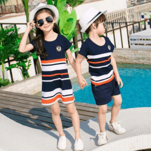 Striped Print Family Matching Set - Summer Outfit - Image 17