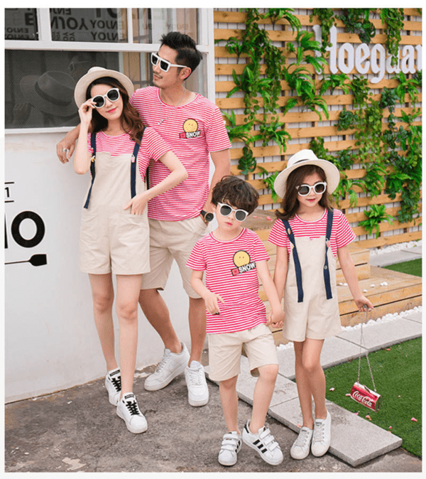 Buy Red Striped Family Matching Outfit I Family Wardrobe