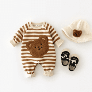 Baby Bear Striped Jumpsuit - Image 3