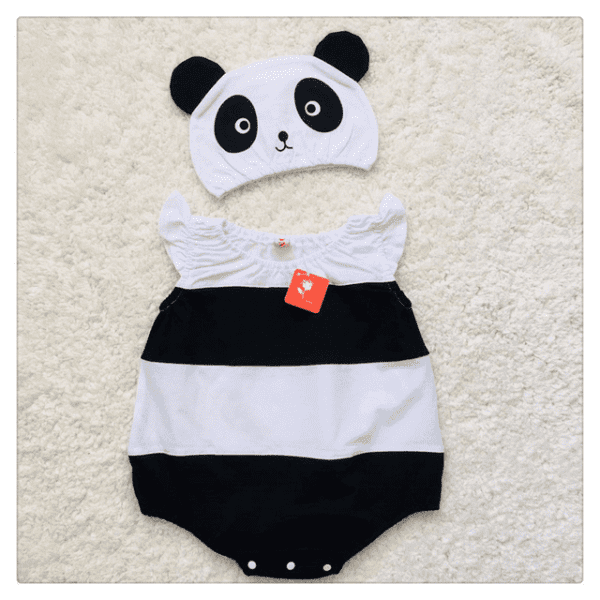 Buy Panda Baby Romper With Cap I Baby Summer Outfit